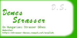 denes strasser business card
